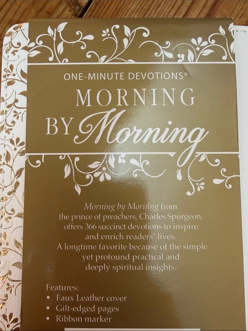 Morning by Morning Devotional - White with Gold Accents